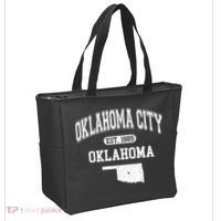 Oklahoma City Oklahoma Est 1889 Varsity Tote Bag thumb 2