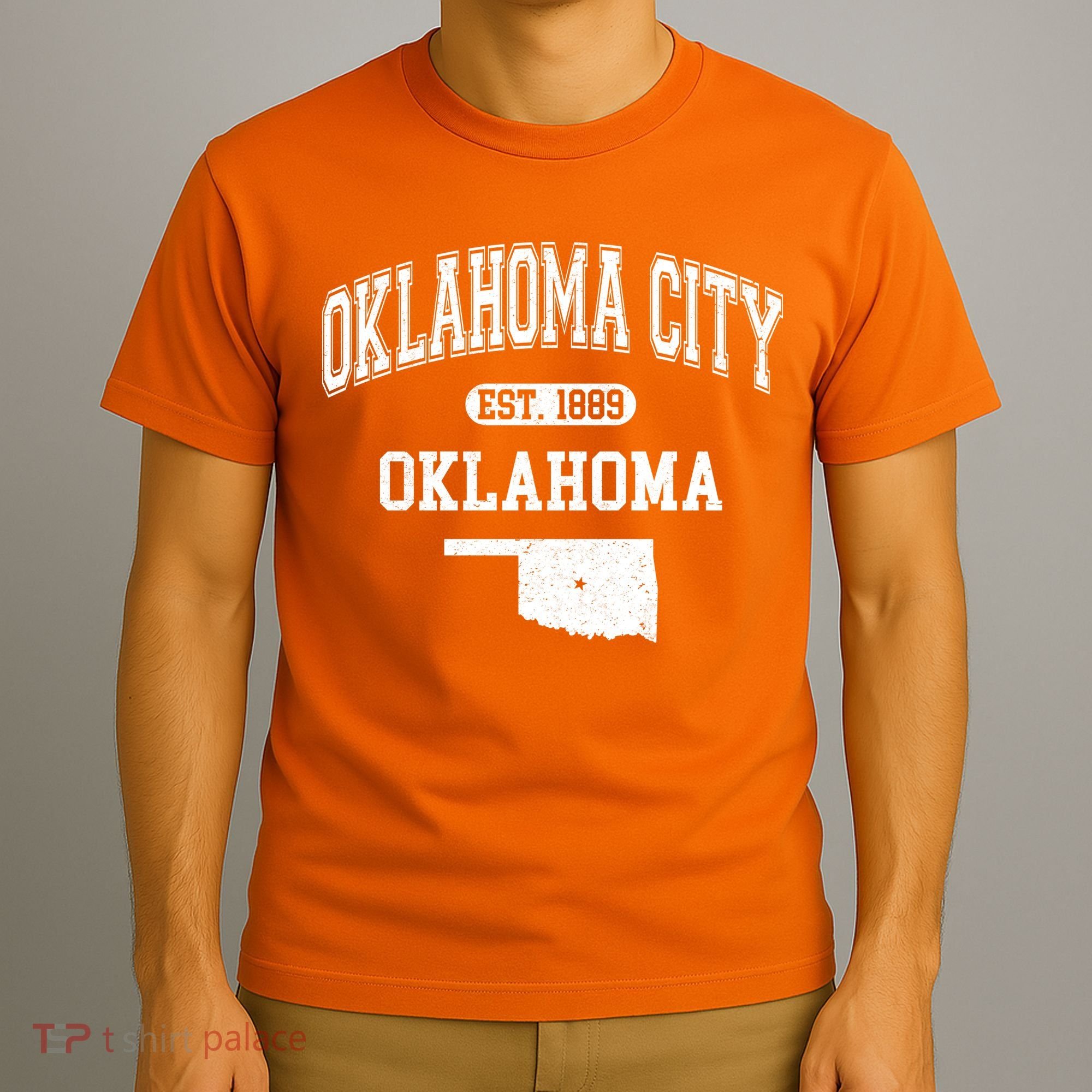 Oklahoma City Oklahoma Est 1889 Varsity T-Shirt