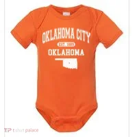 Oklahoma City Oklahoma Est 1889 Varsity Baby Bodysuit thumb 0