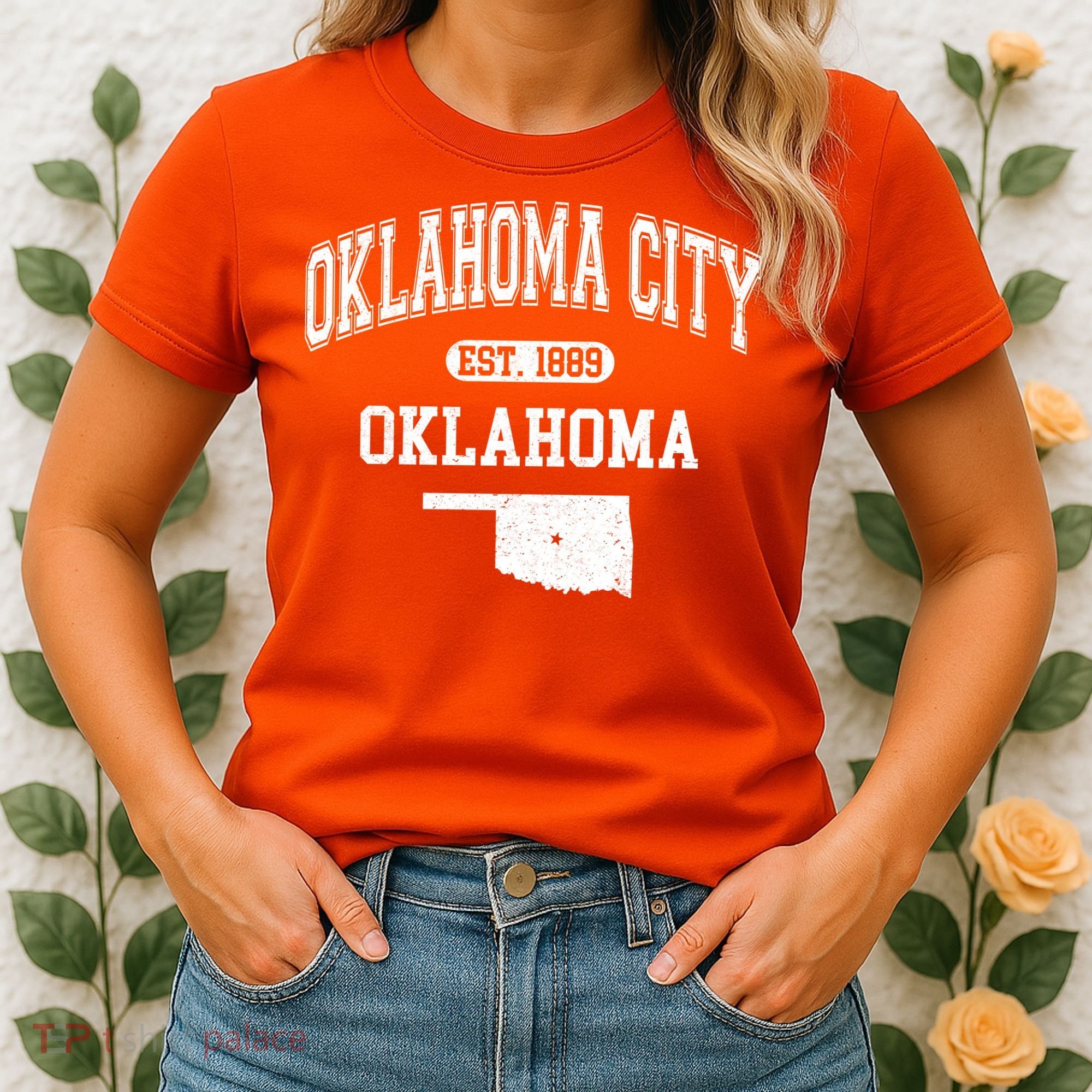 Oklahoma City Oklahoma Est 1889 Varsity Women's T-Shirt