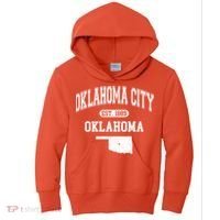 Oklahoma City Oklahoma Est 1889 Varsity Kids Hoodie thumb 0