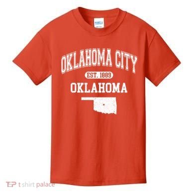 Oklahoma City Oklahoma Est 1889 Varsity Kids T-Shirt