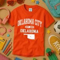 Oklahoma City Oklahoma Est 1889 Varsity Kids T-Shirt thumb 3