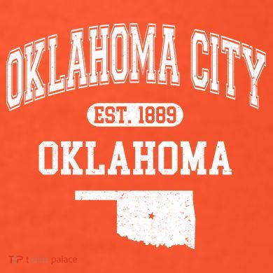 Oklahoma City Oklahoma Est 1889 Varsity Kids Tie-Dye T-Shirt