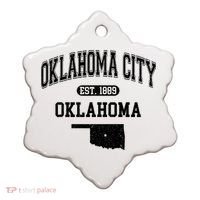 Oklahoma City Oklahoma Est 1889 Varsity Ceramic Ornament thumb 0
