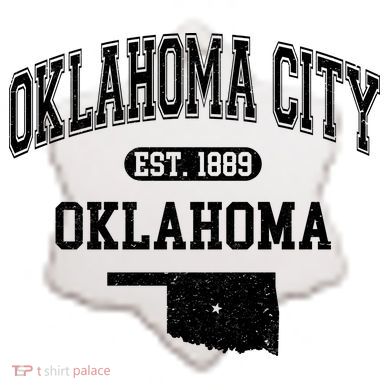 Oklahoma City Oklahoma Est 1889 Varsity Ceramic Ornament