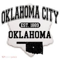 Oklahoma City Oklahoma Est 1889 Varsity Ceramic Ornament thumb 2