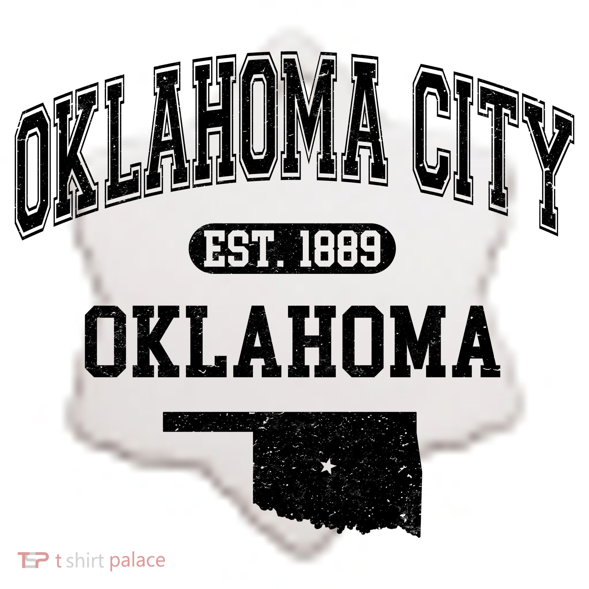 Oklahoma City Oklahoma Est 1889 Varsity Ceramic Ornament