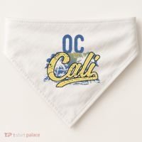 Oc Cali Orange County California Beach Sun Surf USA-Made Doggie Bandana thumb 0