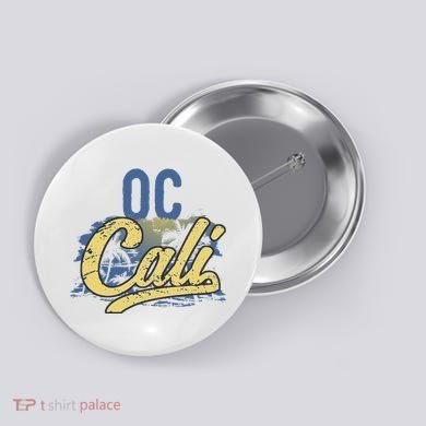 Oc Cali Orange County California Beach Sun Surf Button