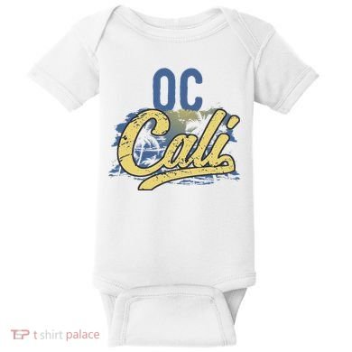 Oc Cali Orange County California Beach Sun Surf Baby Bodysuit