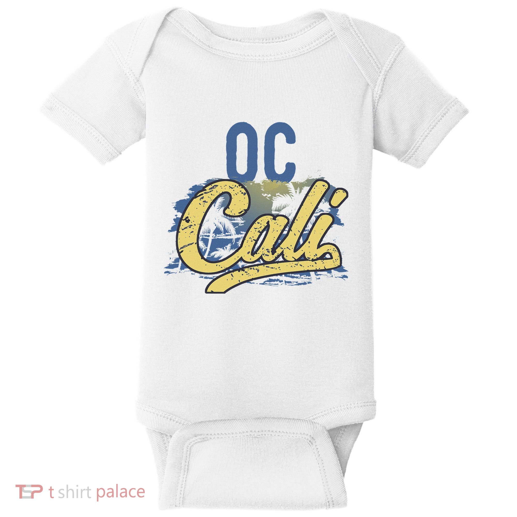 Oc Cali Orange County California Beach Sun Surf Baby Bodysuit