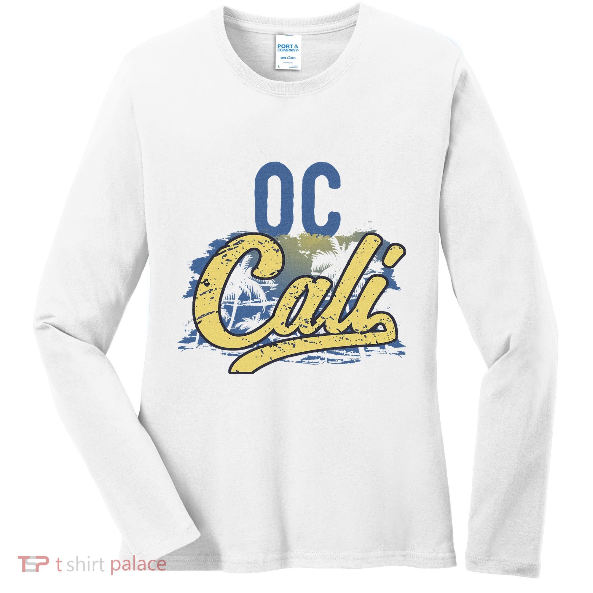 Oc Cali Orange County California Beach Sun Surf Women's Long Sleeve Shirt