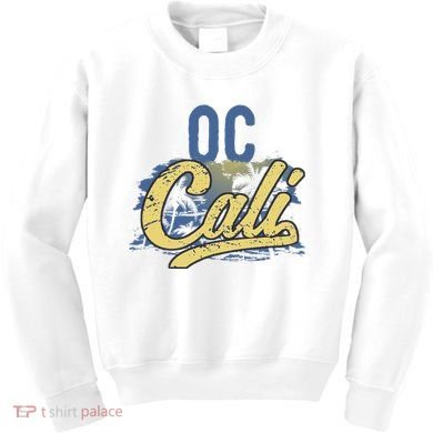 Oc Cali Orange County California Beach Sun Surf Kids Sweatshirt