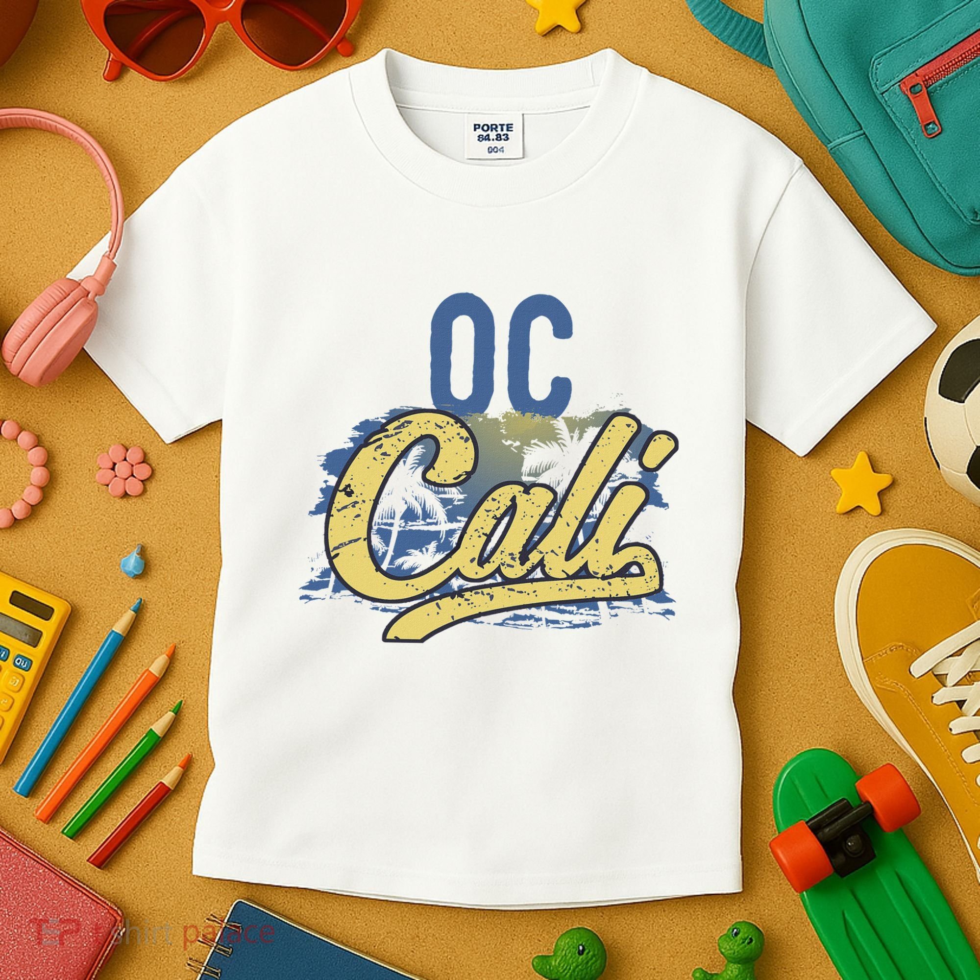 Oc Cali Orange County California Beach Sun Surf Kids T-Shirt