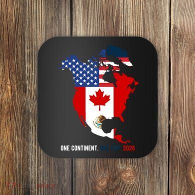 One Continent One Cup 2026 Soccer USA Canada Mexico Coaster