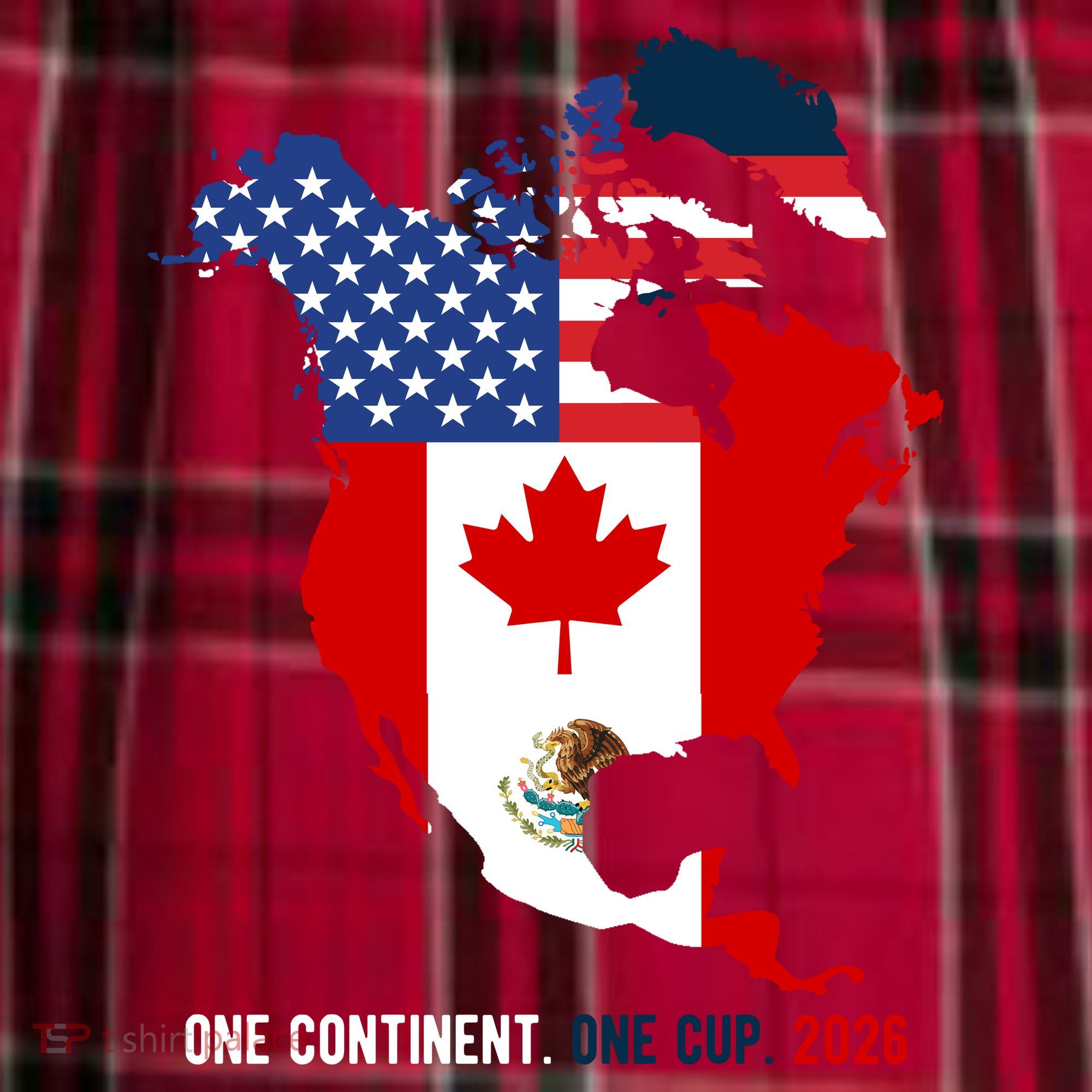 One Continent One Cup 2026 Soccer USA Canada Mexico Women's Flannel Plaid Pajama Pants