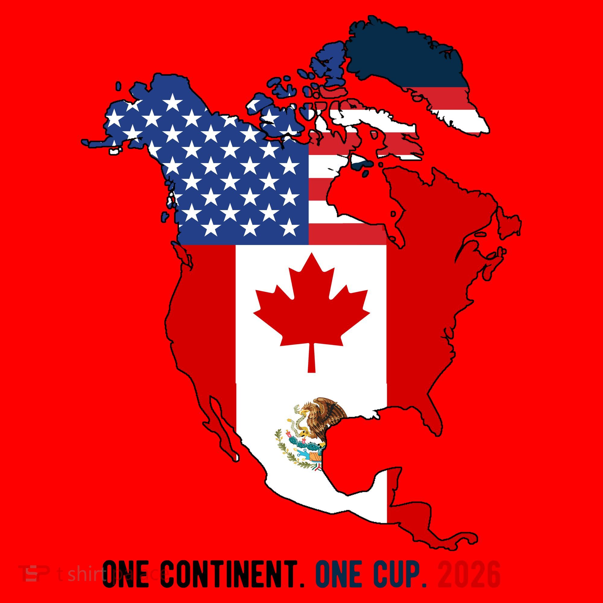 One Continent One Cup 2026 Soccer USA Canada Mexico Santa Hat