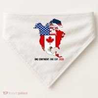 One Continent One Cup 2026 Soccer USA Canada Mexico USA-Made Doggie Bandana thumb 0