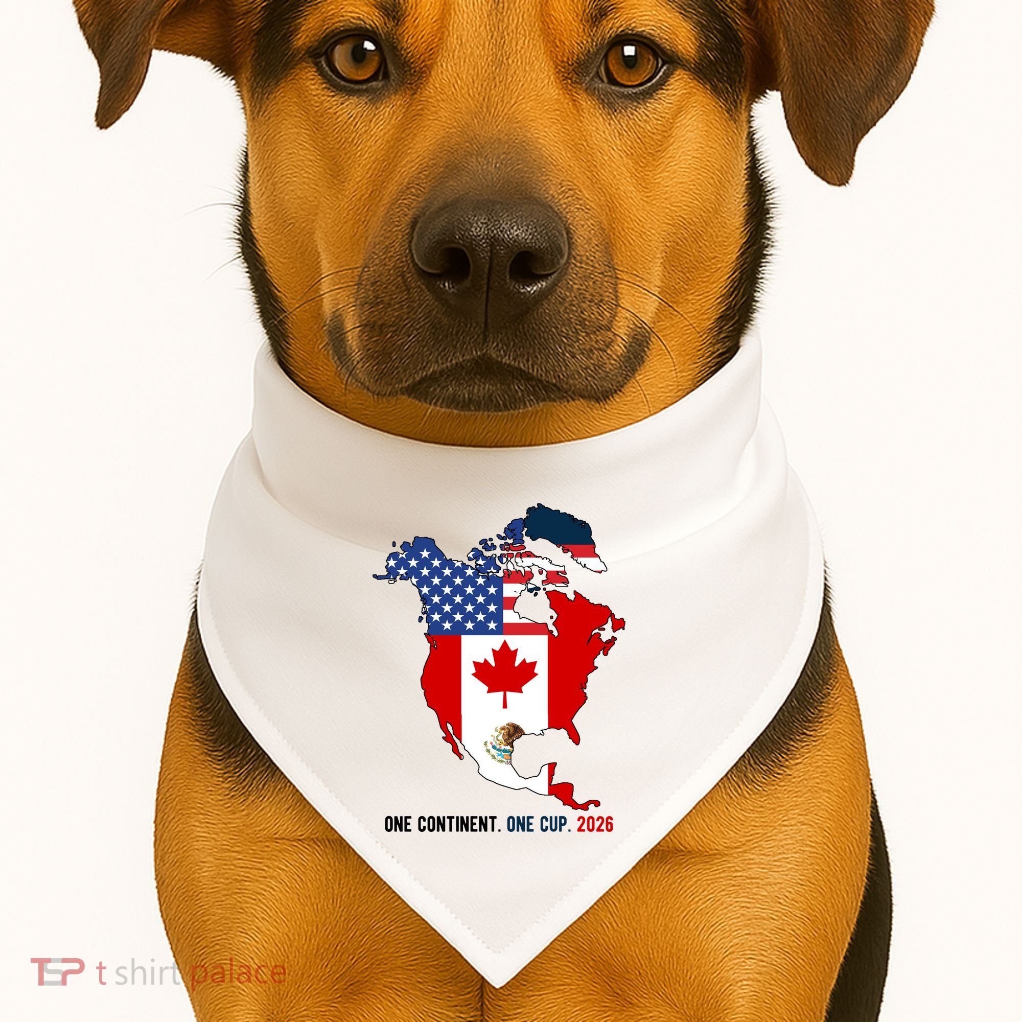 One Continent One Cup 2026 Soccer USA Canada Mexico USA-Made Doggie Bandana