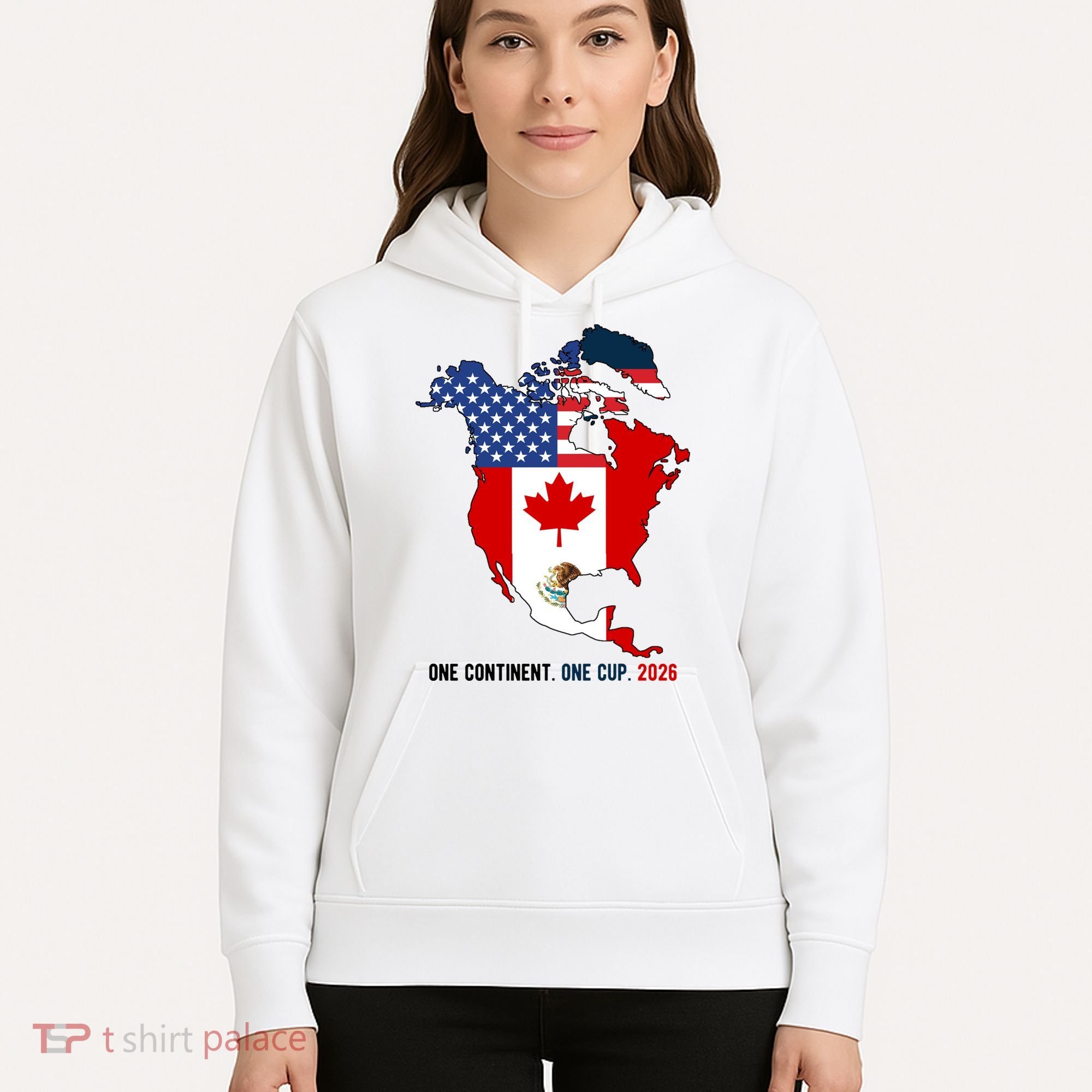 One Continent One Cup 2026 Soccer USA Canada Mexico Hoodie
