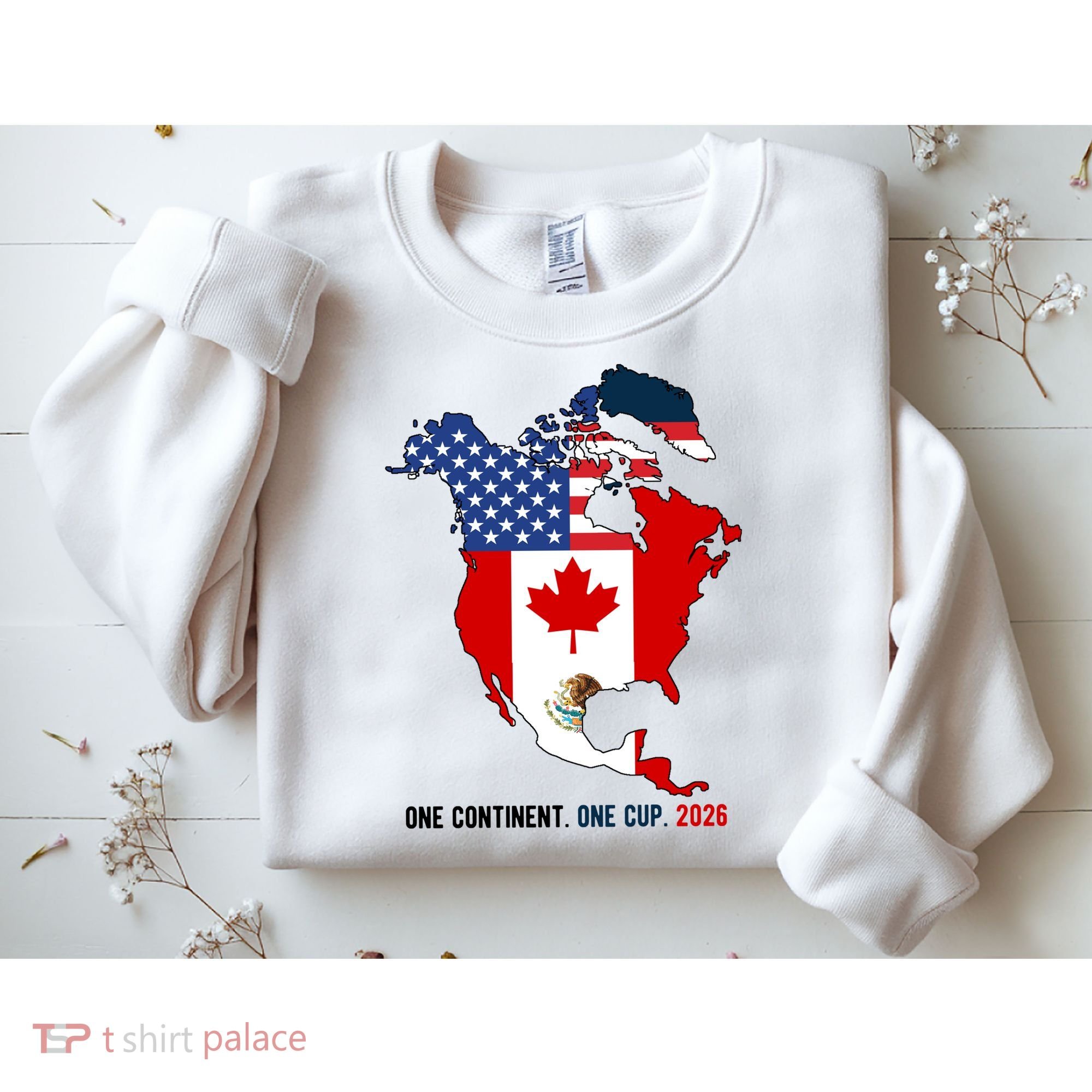 One Continent One Cup 2026 Soccer USA Canada Mexico Sweatshirt