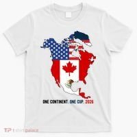 One Continent One Cup 2026 Soccer USA Canada Mexico T-Shirt thumb 0