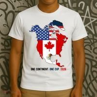 One Continent One Cup 2026 Soccer USA Canada Mexico T-Shirt thumb 3