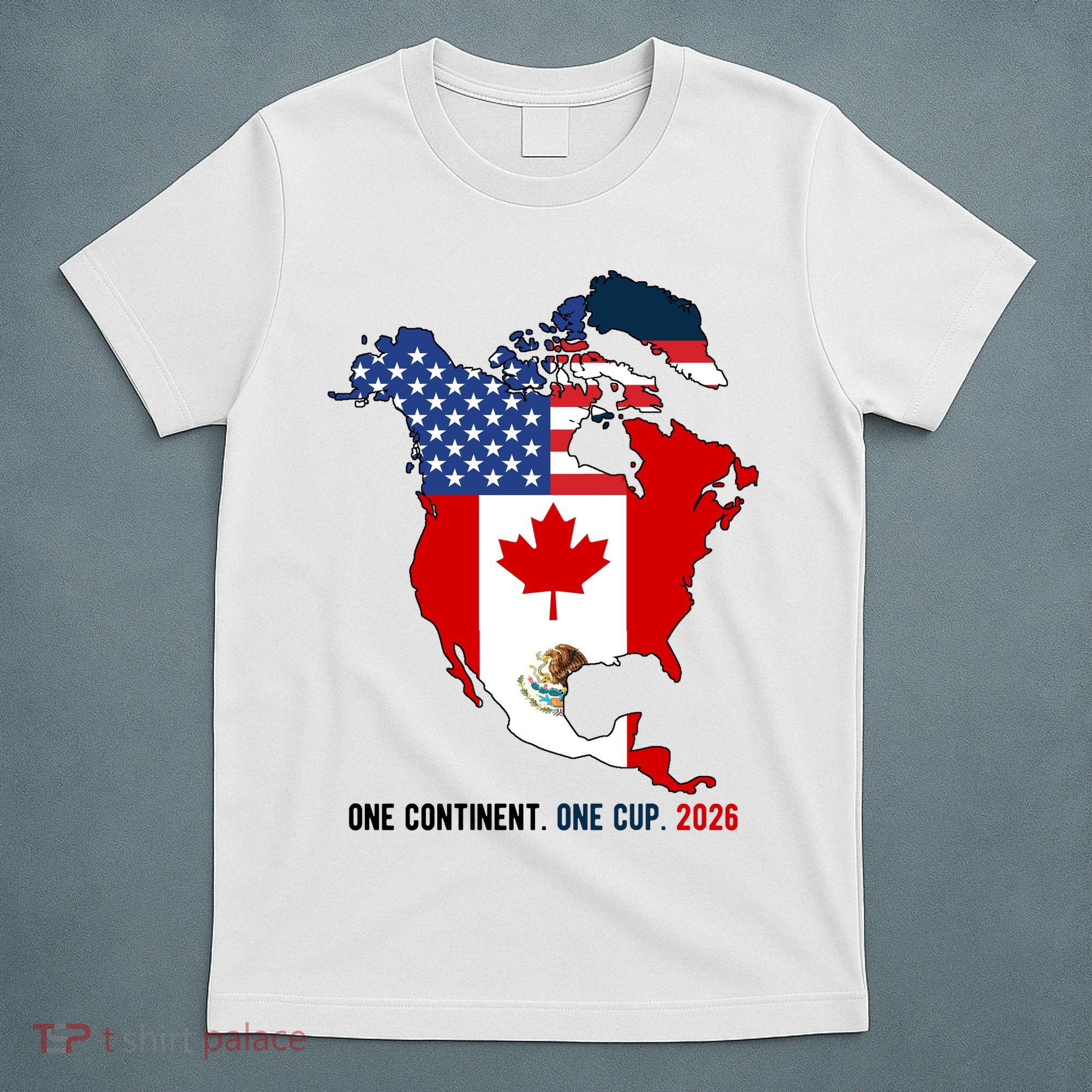One Continent One Cup 2026 Soccer USA Canada Mexico T-Shirt