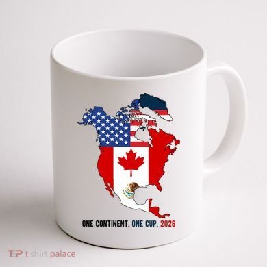 One Continent One Cup 2026 Soccer USA Canada Mexico Coffee Mug back