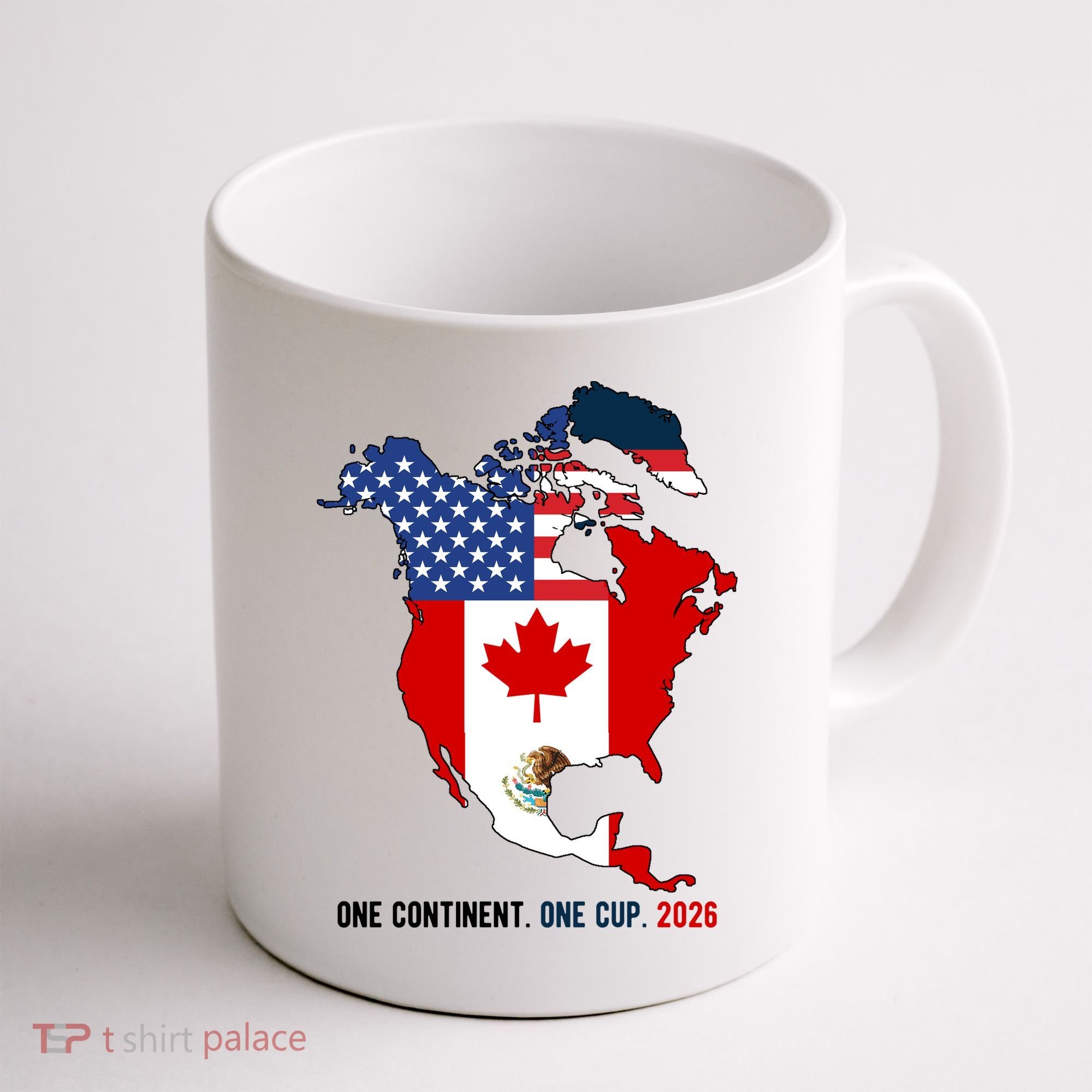 One Continent One Cup 2026 Soccer USA Canada Mexico Coffee Mug