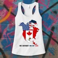 One Continent One Cup 2026 Soccer USA Canada Mexico Women's Tank Top thumb 3