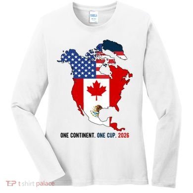One Continent One Cup 2026 Soccer USA Canada Mexico Women's Long Sleeve Shirt