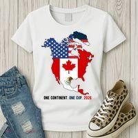 One Continent One Cup 2026 Soccer USA Canada Mexico Women's T-Shirt thumb 3
