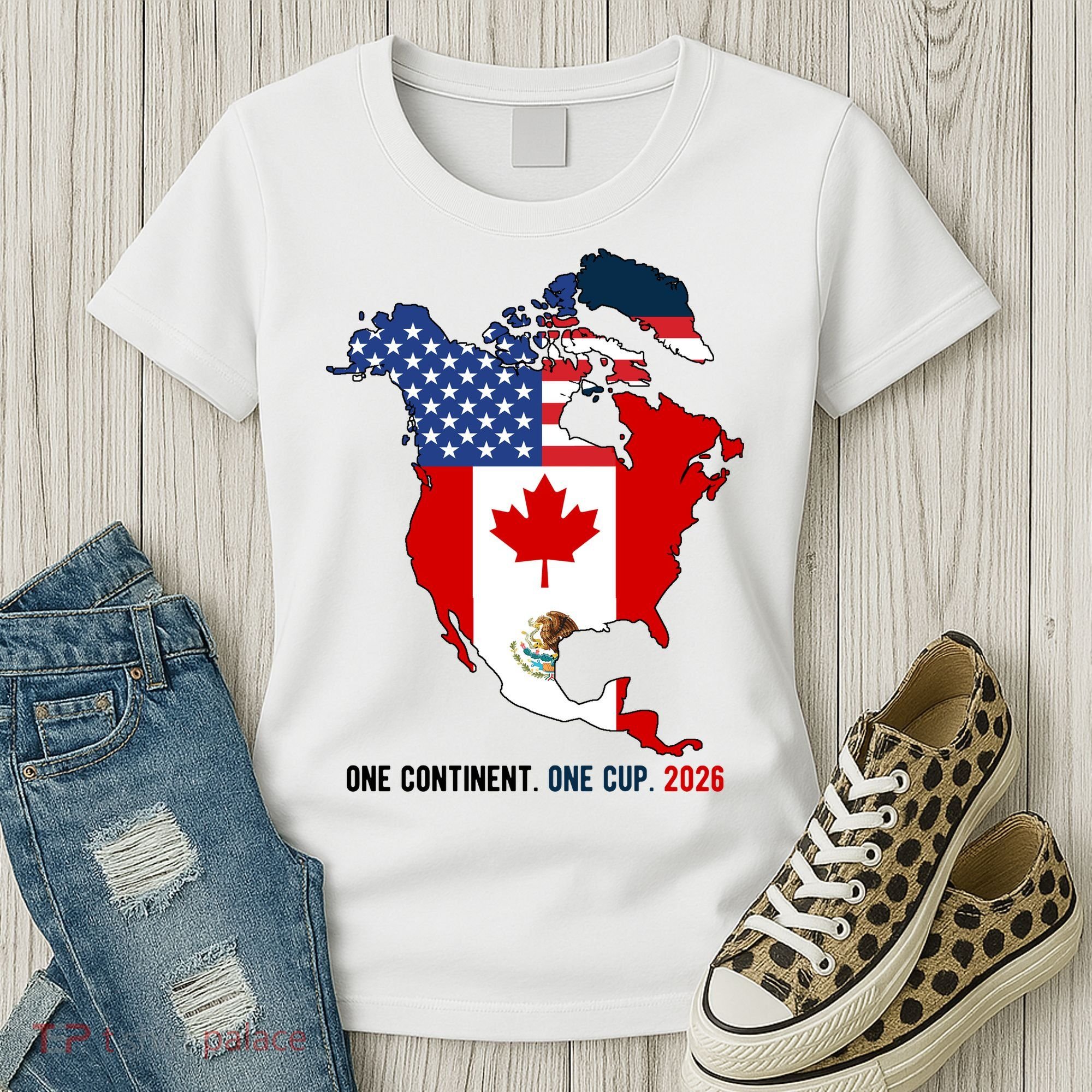 One Continent One Cup 2026 Soccer USA Canada Mexico Women's T-Shirt