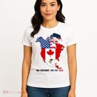 One Continent One Cup 2026 Soccer USA Canada Mexico Women's T-Shirt thumb 4