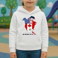 One Continent One Cup 2026 Soccer USA Canada Mexico Kids Hoodie thumb 3
