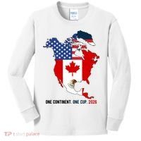 One Continent One Cup 2026 Soccer USA Canada Mexico Kids Long Sleeve Shirt thumb 0