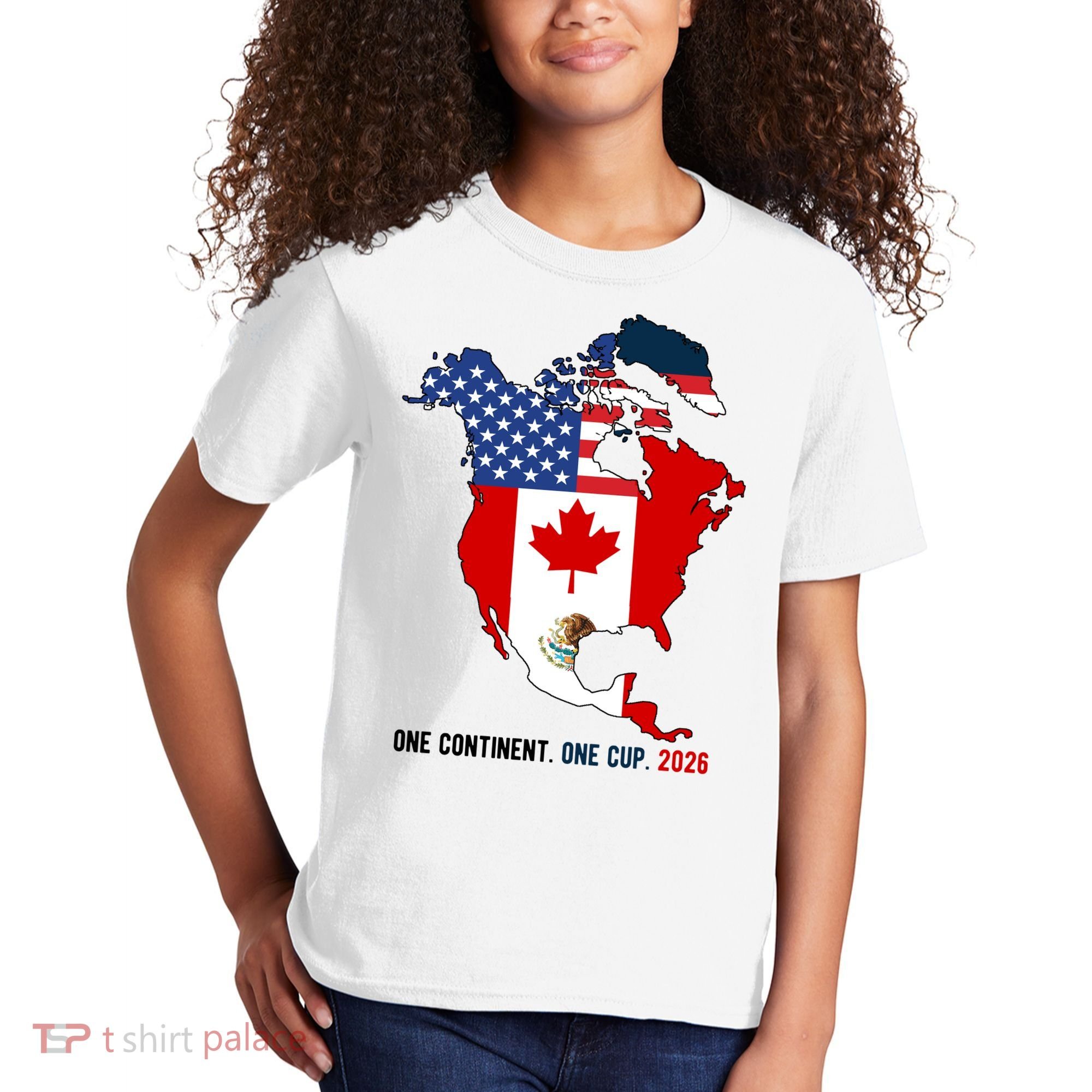 One Continent One Cup 2026 Soccer USA Canada Mexico Kids T-Shirt