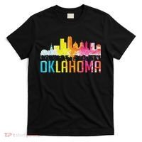 Oklahoma City Ok Retro Watercolor Skyline Art Souvenir Gift T-Shirt thumb 0