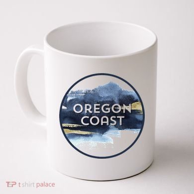 Oregon Coast Pacific Nw Vacation Souvenir Watercolor Design Coffee Mug