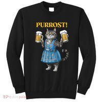 Oktoberfest Cheers Prost German Cat Drinking Beer Purrost Sweatshirt thumb 0