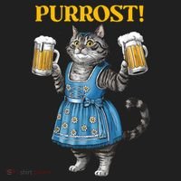 Oktoberfest Cheers Prost German Cat Drinking Beer Purrost Hat thumb 2