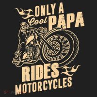 Only Cool Papa Rides Motorcycles Funny Fathers Day Beanie thumb 2