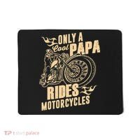 Only Cool Papa Rides Motorcycles Funny Fathers Day Mousepad thumb 0