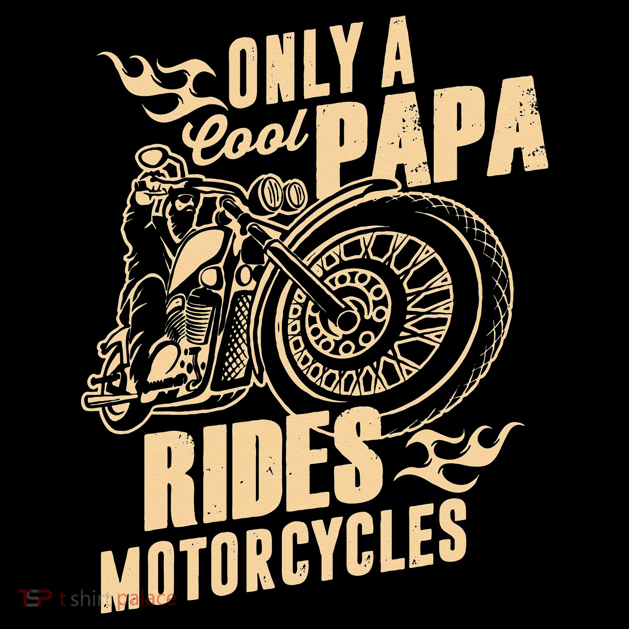 Only Cool Papa Rides Motorcycles Funny Fathers Day Mousepad
