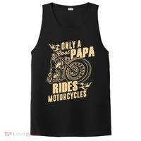 Only Cool Papa Rides Motorcycles Funny Fathers Day PosiCharge Competitor Tank thumb 0