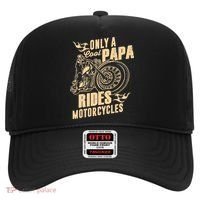 Only Cool Papa Rides Motorcycles Funny Fathers Day Hat thumb 0