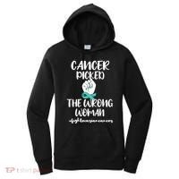 Ovarian Cancer Picked The Wrong Cancer Warrior Gift Women's Hoodie thumb 0