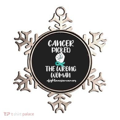 Ovarian Cancer Picked The Wrong Cancer Warrior Gift Ornament